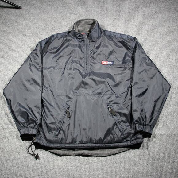 Active Sportswear Jacket Mens S Gray Fleece Warm Reversible Warm Casual Vintage - Picture 5 of 7